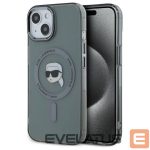 Другой аксессуар для телефона Karl Lagerfeld  Karl Lagerfeld KLHMP15SHLSKIK iPhone 15 6.1" black/black hardcase IML Metal Karl Head MagSafe 