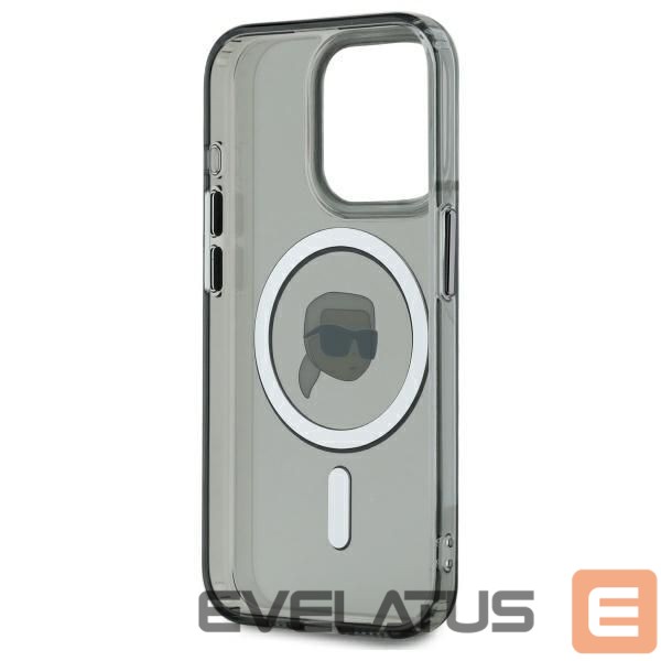 Другой аксессуар для телефона Karl Lagerfeld Karl Lagerfeld KLHMP15XHLSKIK iPhone 15 Pro Max 6.7" black/black hardcase IML Metal Karl Head MagSafe
