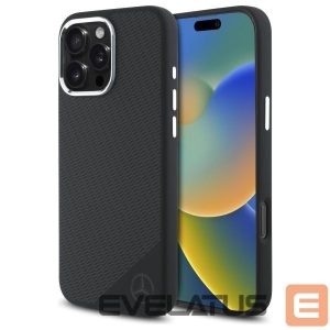 Другой аксессуар для телефона Mercedes-Benz  Mercedes MEHMP16L23SUGDK iPhone 16 Pro 6.3" black/black hardcase Silicone Tonal Logo Wood Pattern MagSafe 