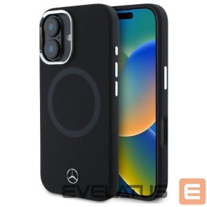 Другой аксессуар для телефона Mercedes-Benz  Mercedes MEHMP16S23SUTTK iPhone 16 6.1" black/black hardcase Silicone Tonal Logo MagSafe 