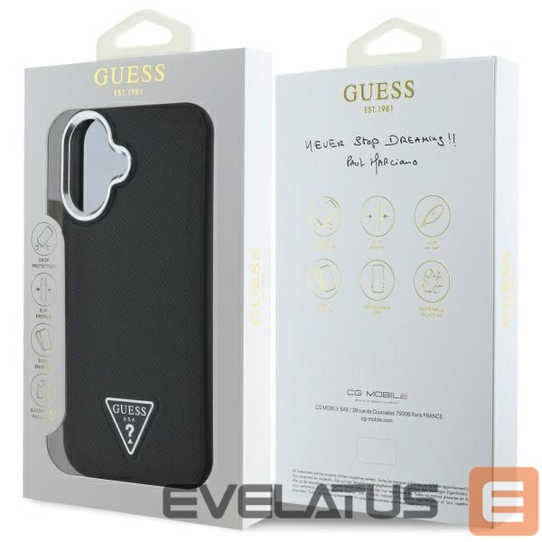 Другой аксессуар для телефона Guess Guess GUHMP16MPGTSPSK iPhone 16 Plus 6.7" black/black hardcase Grained Triangle MagSafe