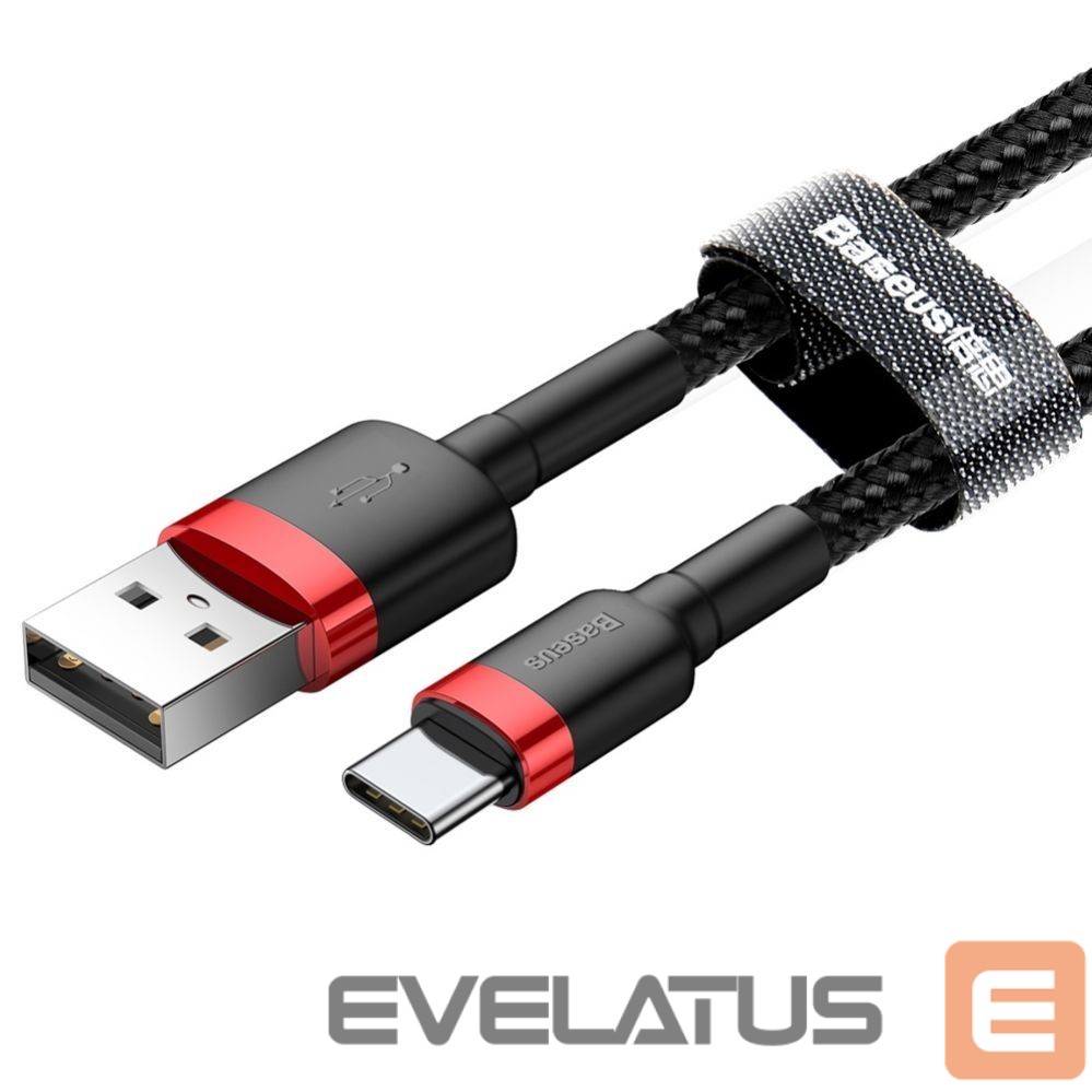 Кабель Baseus Baseus Cafule USB-A / USB-C QC 3.0 3A cable 1 m - black and red