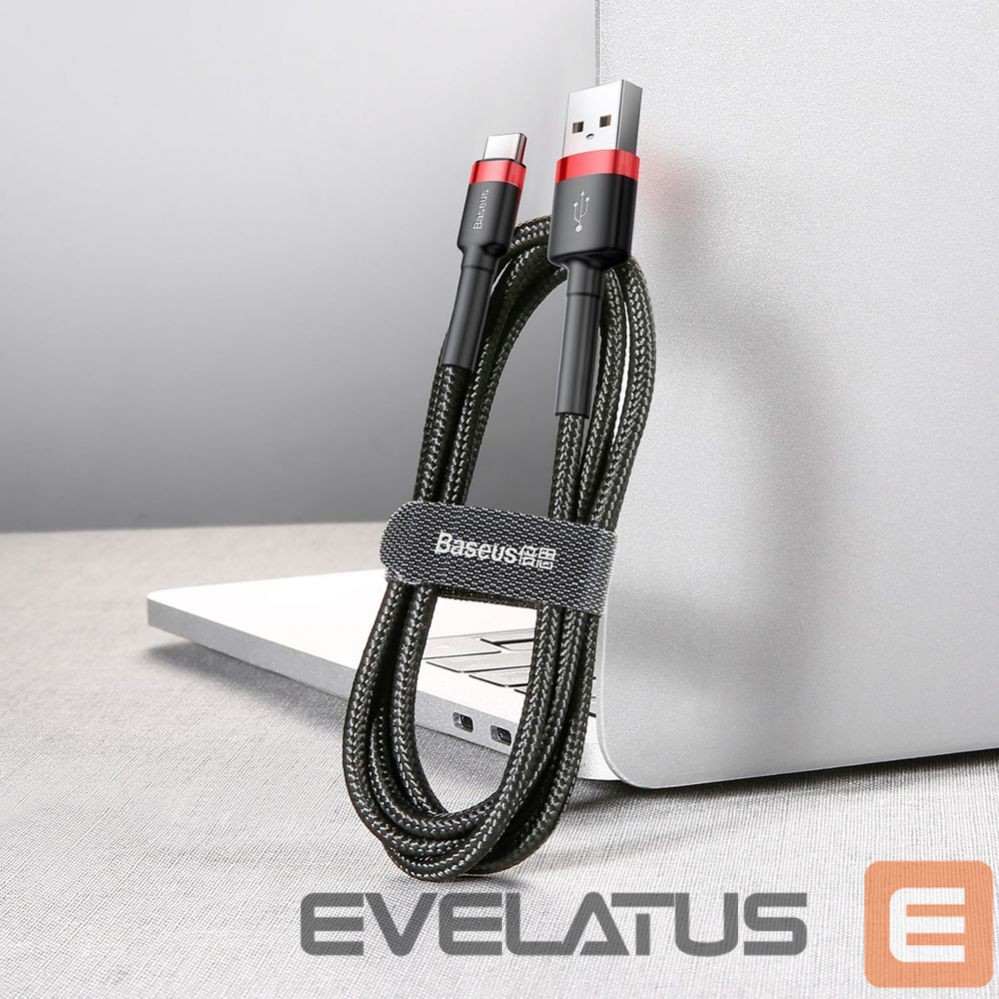 Кабель Baseus Baseus Cafule USB-A / USB-C QC 3.0 3A cable 1 m - black and red