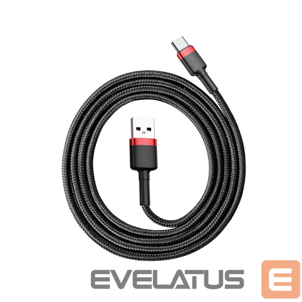 Кабель Baseus Baseus Cafule USB-A / USB-C QC 3.0 3A cable 1 m - black and red