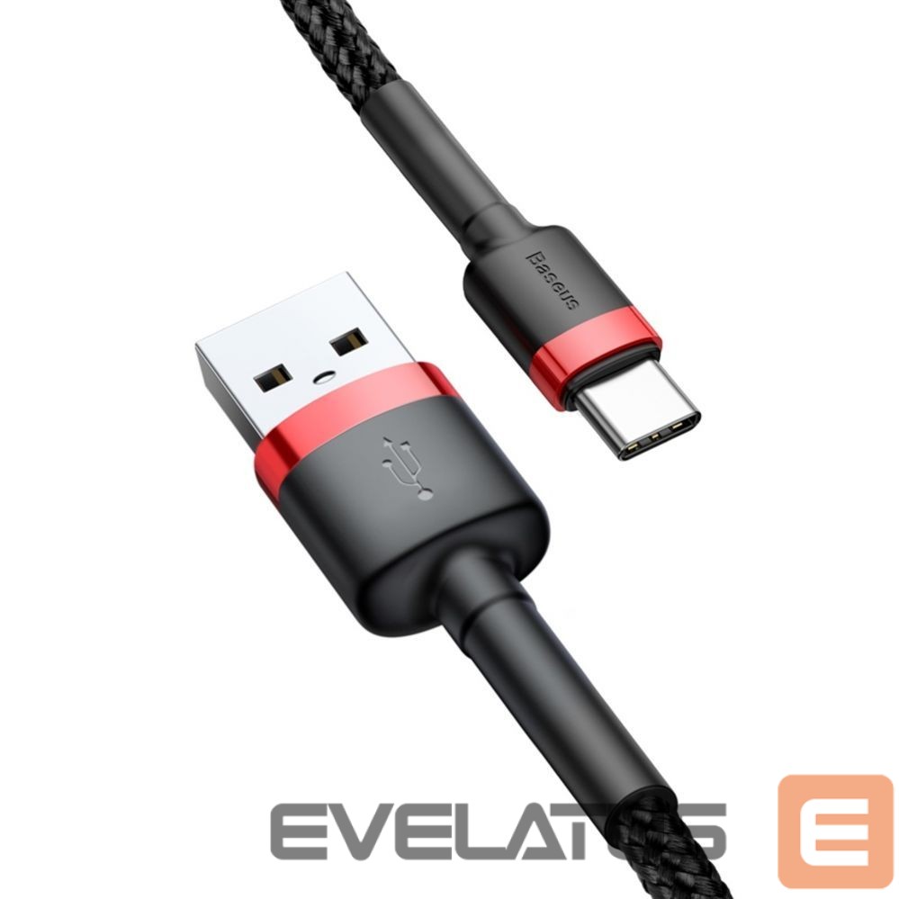 Кабель Baseus Baseus Cafule USB-A / USB-C QC 3.0 3A cable 1 m - black and red