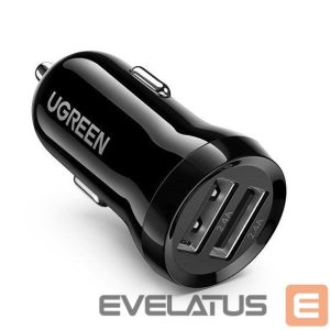 Авто зарядка Ugreen  Ugreen car charger 2x USB 24W 4.8 A (2x 2.4 A) black (50875) Black