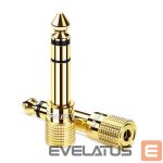 Переходник Ugreen  adapter 3.5 mm mini jack to 6.3 mm jack adapter gold (20503) Gold