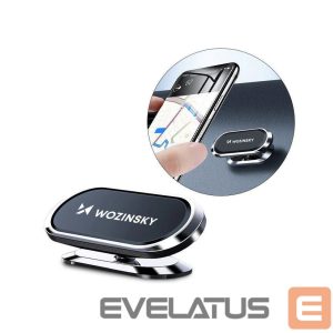 Авто держатель Wozinsky  Wozinsky Self-adhesive Magnetic 360 Car Dashboard Mount Silver (WMH-06) 