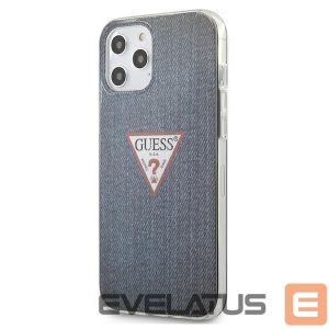 Чехол на заднюю панель Guess  Guess GUHCP12LPCUJULDB iPhone 12 Pro Max 6.7" navy/dark blue hardcase Jeans Collection