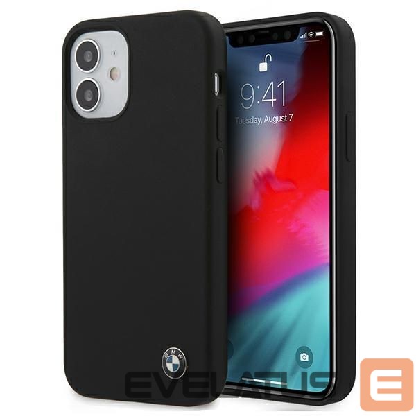 Чехол на заднюю панель BMW BMW Silicone Signature Case for iPhone 12 mini - Black