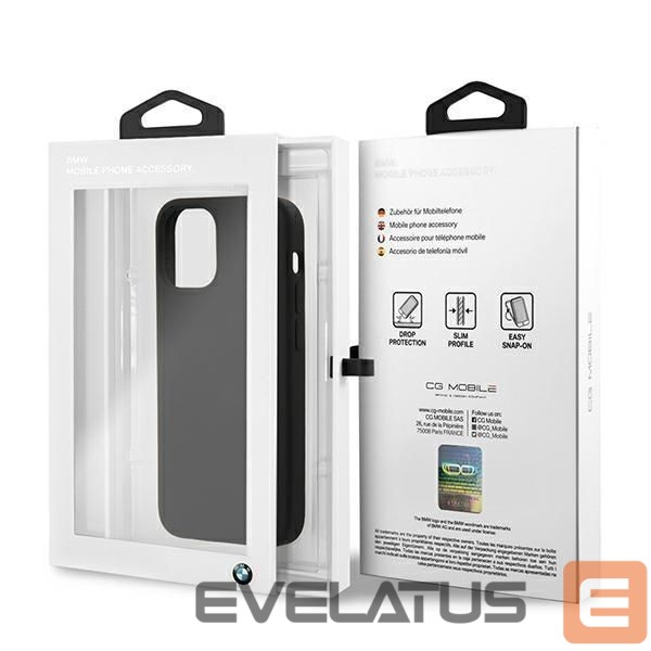 Чехол на заднюю панель BMW BMW Silicone Signature Case for iPhone 12 mini - Black