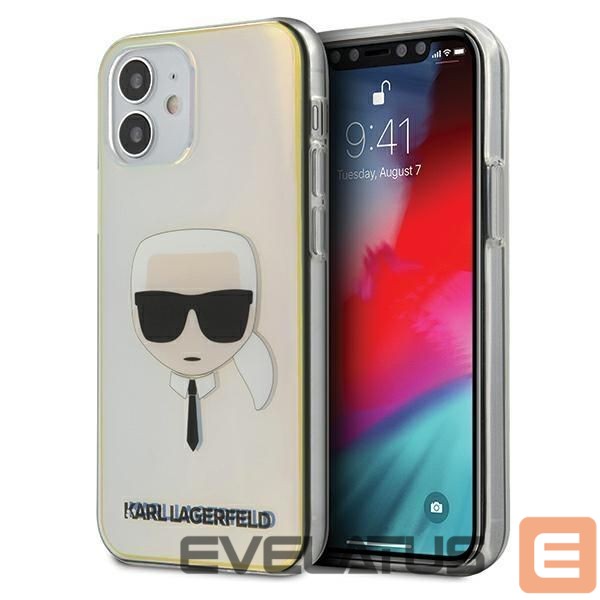 Чехол на заднюю панель Karl Lagerfeld Karl Lagerfeld Iridescent Karl's Head Case for iPhone 12 mini - Multicolor