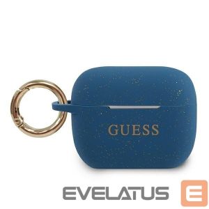 Чехол на заднюю панель Guess  Guess GUACAPSILGLBL AirPods Pro cover blue/blue Silicone Glitter