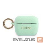 Чехол на заднюю панель Guess  Guess GUACAPSILGLGN AirPods Pro cover green/green Silicone Glitter 