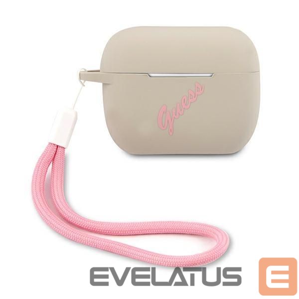 Чехол на заднюю панель Guess Guess GUACAPLSVSGP AirPods Pro cover gray pink/grey pink Silicone Vintage