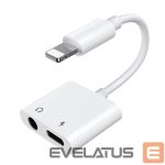 Кабель Joyroom  Joyroom S-Y104 headphone adapter Lightning - Lightning / mini jack 3.5mm - white 