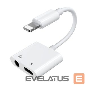 Кабель Joyroom  Joyroom S-Y104 headphone adapter Lightning - Lightning / mini jack 3.5mm - white 
