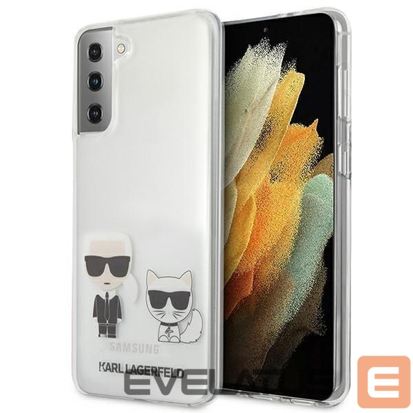 Чехол на заднюю панель Karl Lagerfeld Karl Lagerfeld Karl&Choupette Case for Samsung Galaxy S21+ - Transparent