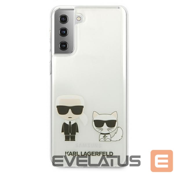 Чехол на заднюю панель Karl Lagerfeld Karl Lagerfeld Karl&Choupette Case for Samsung Galaxy S21+ - Transparent