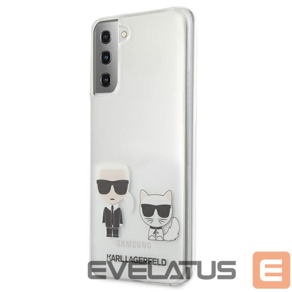 Чехол на заднюю панель Karl Lagerfeld Karl Lagerfeld Karl&Choupette Case for Samsung Galaxy S21+ - Transparent