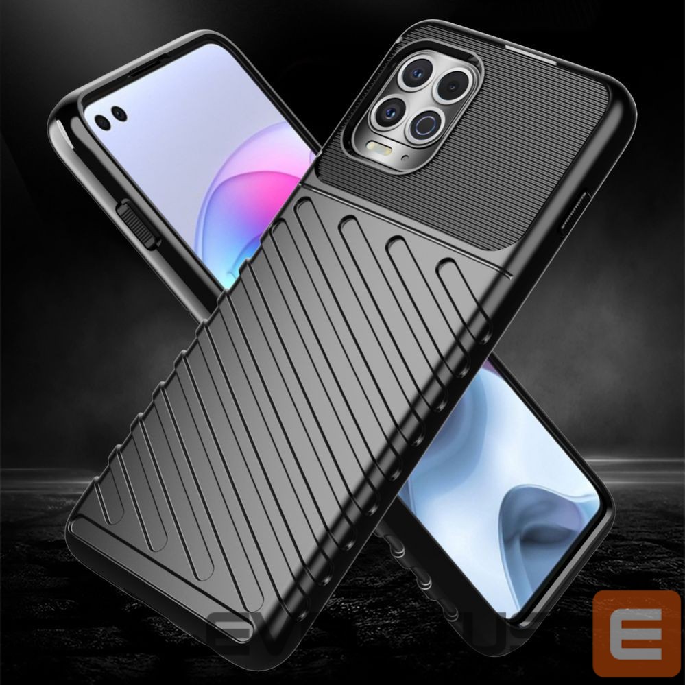 Чехол на заднюю панель Hurtel Thunder Case Flexible Tough Rugged Cover TPU Case for Motorola Moto G100 / Edge S black
