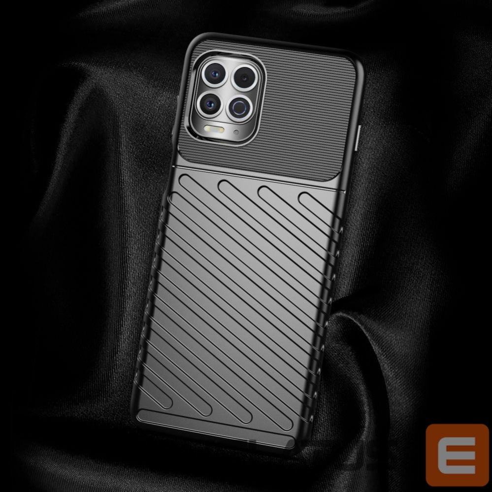 Чехол на заднюю панель Hurtel Thunder Case Flexible Tough Rugged Cover TPU Case for Motorola Moto G100 / Edge S black