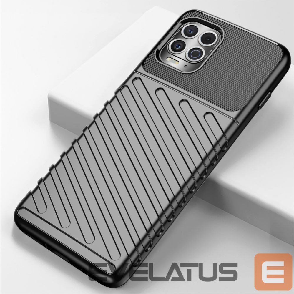 Чехол на заднюю панель Hurtel Thunder Case Flexible Tough Rugged Cover TPU Case for Motorola Moto G100 / Edge S black