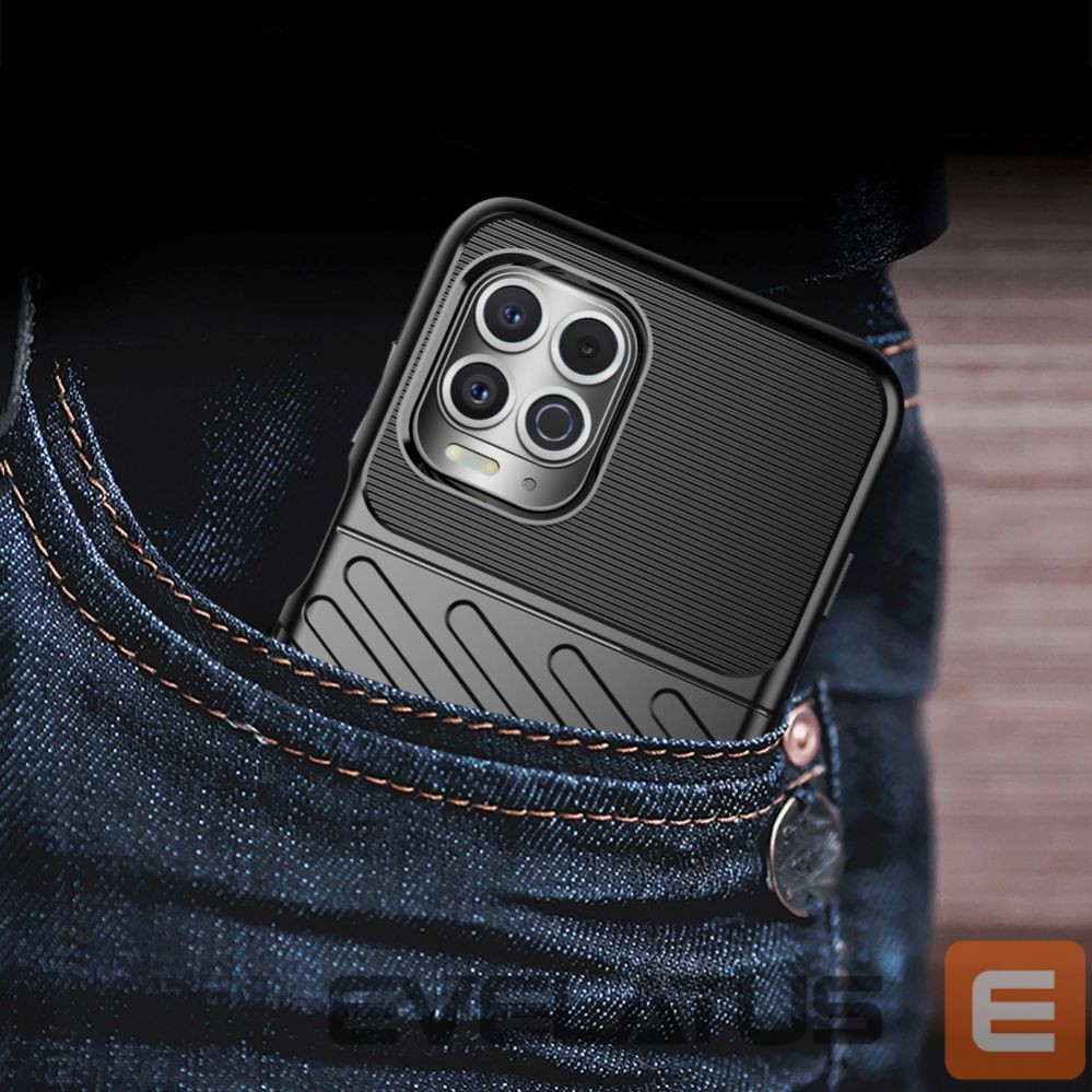 Чехол на заднюю панель Hurtel Thunder Case Flexible Tough Rugged Cover TPU Case for Motorola Moto G100 / Edge S black