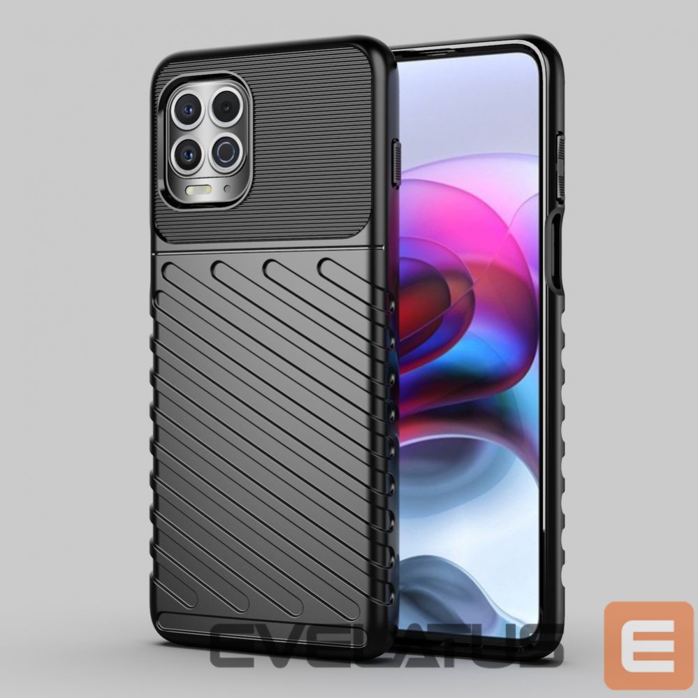 Чехол на заднюю панель Hurtel Thunder Case Flexible Tough Rugged Cover TPU Case for Motorola Moto G100 / Edge S black