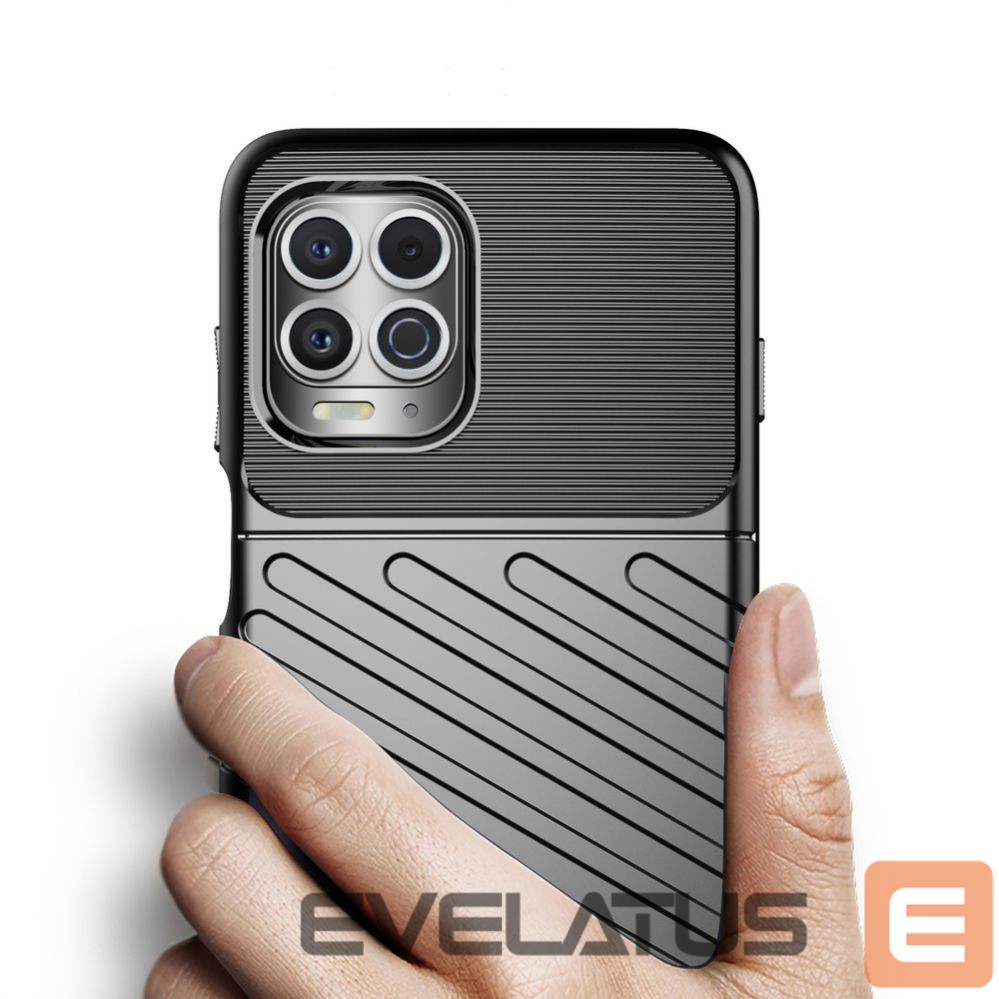 Чехол на заднюю панель Hurtel Thunder Case Flexible Tough Rugged Cover TPU Case for Motorola Moto G100 / Edge S black