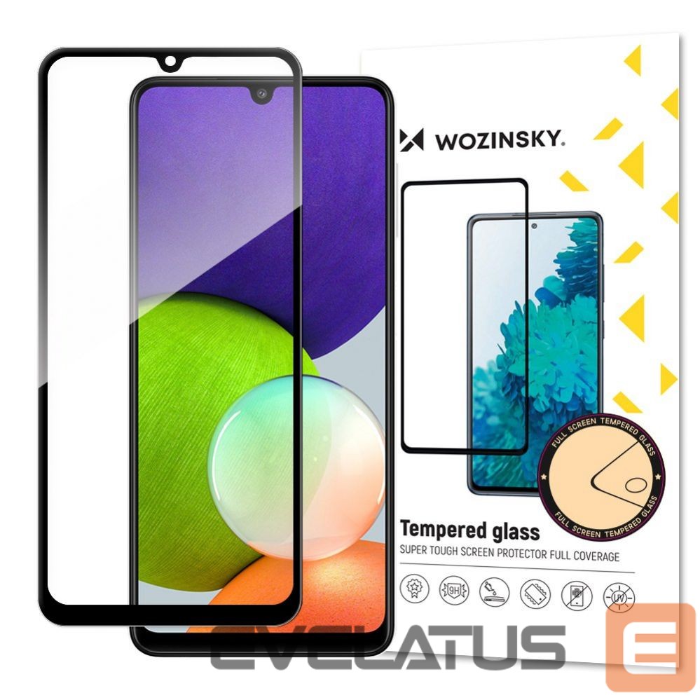 Защитное стекло Wozinsky Wozinsky Tempered Glass Full Glue Super Tough Screen Protector Full Coveraged with Frame Case Friendly for Samsung Galaxy A22 4G black