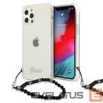 Чехол на заднюю панель Guess  Guess GUHCP12LKPSBK iPhone 12 Pro Max 6.7" Transparent hardcase Black Pearl