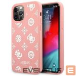 Чехол на заднюю панель Guess  Guess GUHCP12LLSPEWPI iPhone 12 Pro Max 6.7" pink/pink hard case Peony Collection