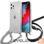 Чехол на заднюю панель Guess  Guess GUHCP12MKC4GSSI iPhone 12/12 Pro 6.1" Transparent hardcase 4G Silver Chain 
