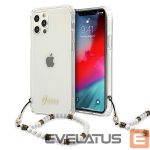 Чехол на заднюю панель Guess  Guess GUHCP12MKPSWH iPhone 12/12 Pro 6.1" Transparent Hardcase White Pearl