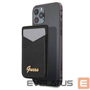 Чехол на заднюю панель Guess  Guess Wallet Card Slot GUWMSSASLBK MagSafe Saffiano black/black