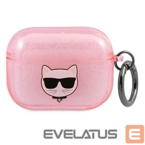 Чехол на заднюю панель Karl Lagerfeld  Karl Lagerfeld KLA3UCHGP AirPods 3 cover różowy/pink Glitter Choupette 