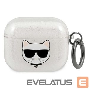 Чехол на заднюю панель Karl Lagerfeld  Karl Lagerfeld KLA3UCHGS AirPods 3 cover srebrny/silver Glitter Choupette 