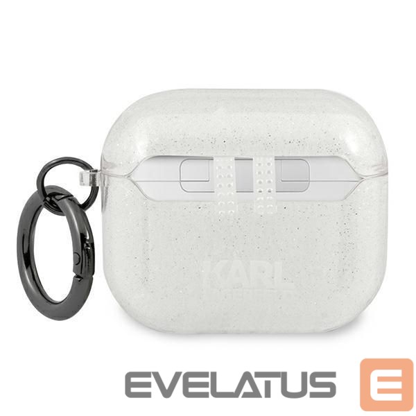 Чехол на заднюю панель Karl Lagerfeld Karl Lagerfeld KLA3UCHGS AirPods 3 cover srebrny/silver Glitter Choupette