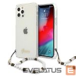 Чехол на заднюю панель Guess  Guess GUHCP12LKPSWH iPhone 12 Pro Max 6.7" Transparent Hardcase White Pearl