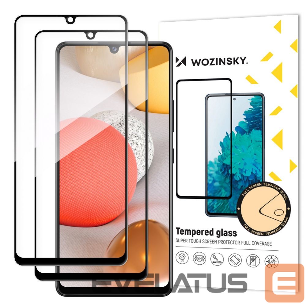 Защитное стекло Wozinsky Wozinsky 2x Tempered Glass Full Glue Super Tough Screen Protector Full Coveraged with Frame Case Friendly for Samsung Galaxy A42 5G black