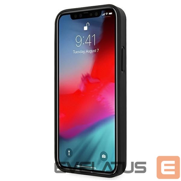 Чехол на заднюю панель Mercedes-Benz AMG Leather Hot Stamped Case for iPhone 12 Pro Max - Black