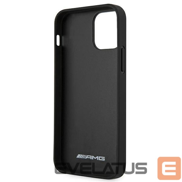 Чехол на заднюю панель Mercedes-Benz AMG Leather Hot Stamped Case for iPhone 12 Pro Max - Black