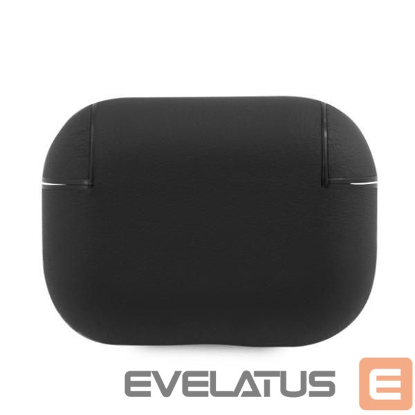 Чехол на заднюю панель BMW - BMW BMAPSSLBK AirPods Pro cover czarny/black Geniune Leather Silver Logo Black