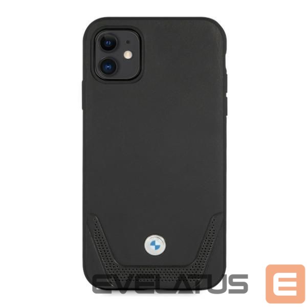 Чехол на заднюю панель BMW BMW Leather Perforate Case for iPhone 11 / Xr - Black