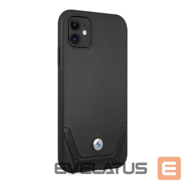 Чехол на заднюю панель BMW BMW Leather Perforate Case for iPhone 11 / Xr - Black