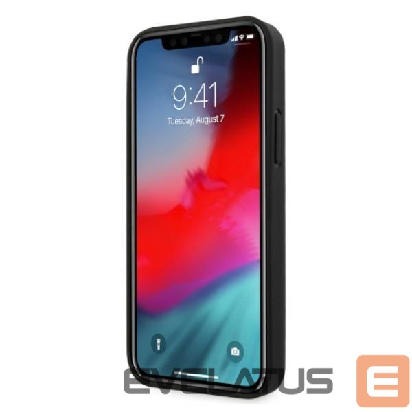 Чехол на заднюю панель BMW BMW Leather Deboss Case for iPhone 12 Pro Max - Black