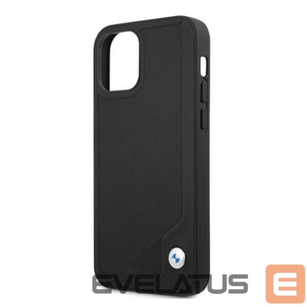 Чехол на заднюю панель BMW BMW Leather Deboss Case for iPhone 12 Pro Max - Black