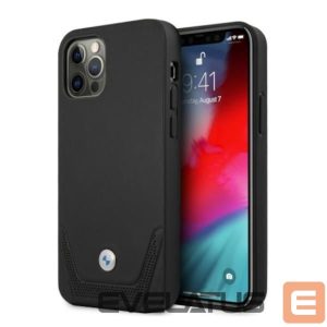 Чехол на заднюю панель BMW  BMW Leather Perforate Case for iPhone 12 Pro Max - Black 