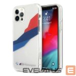 Чехол на заднюю панель BMW  BMW Motorsport Tricolor Case for iPhone 12 Pro Max - Transparent 